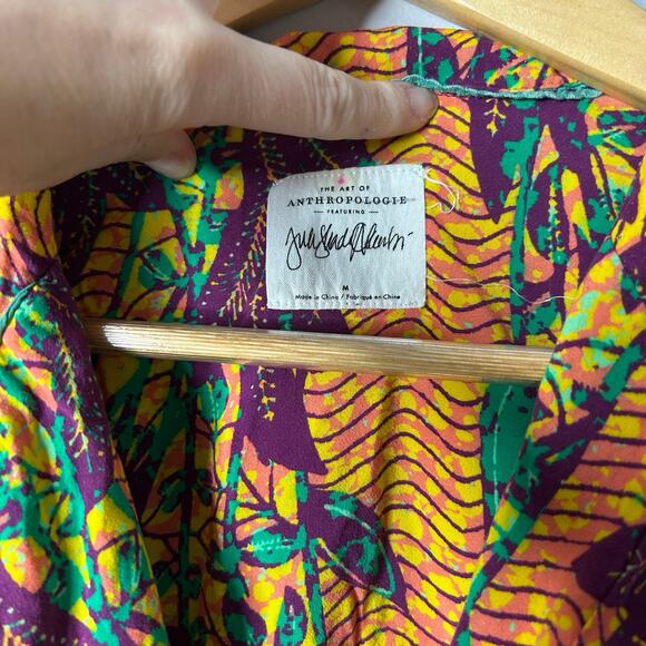 Anthropologie Shadé Akanbi Harvest Pajama Top Women’s Medium Bohemian Sleep Boho - Picture 7 of 12